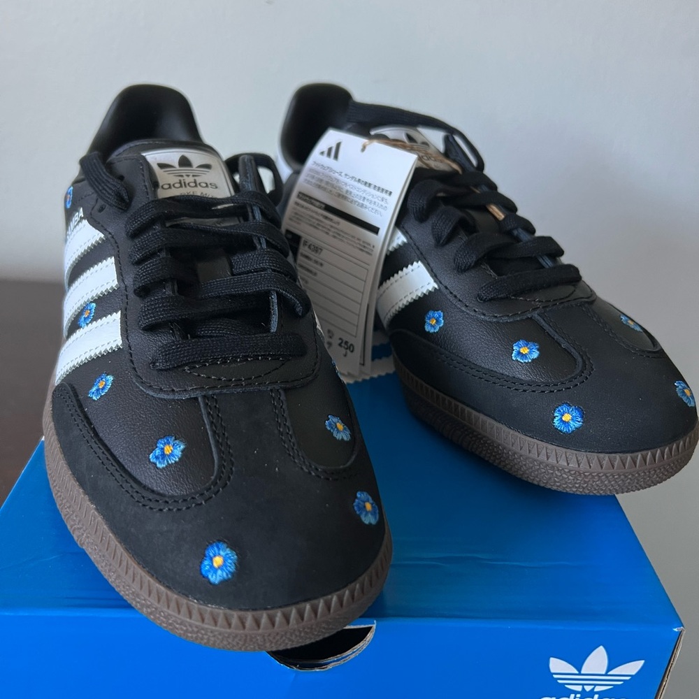 Adidas Womens Black Floral Sneakers